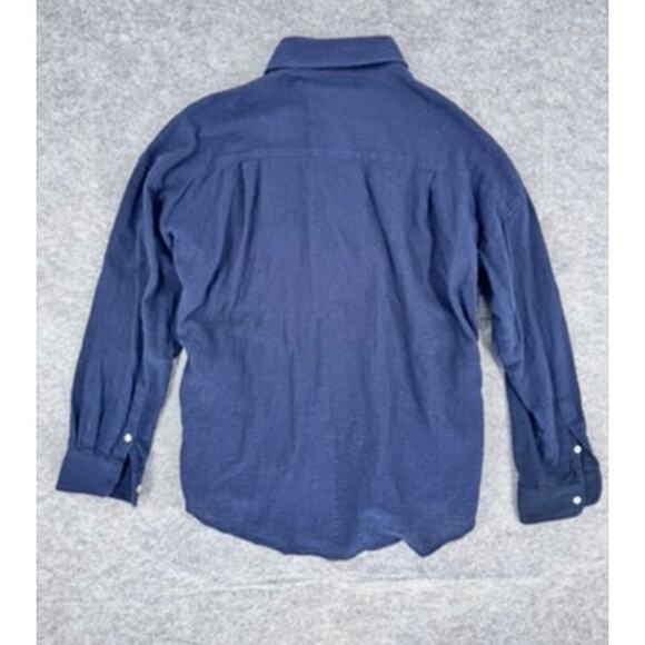 The Lady and The Sailor Gauze Sunday Shirt Blouse Navy Small Buttondown - Picture 3 of 6